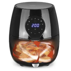 MAXXMEE Heißluft-Fritteuse Digital - 5 L Fassungsvermögen - Schwarz Heißluft Fritteuse Heißluftfritteuse Friteuse Fritöse Fettfrei 5l 1600W -Küchen Profi 0257afc93bd23bc3f29e409019da6b8a