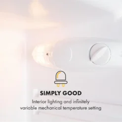 Klarstein Cool Cousin Kühl-Gefrier-Kombination, Fassungsvermögen: 80 Liter, Kühlschrank: 69 Liter, 3-Sterne-Gefrierfach: 11 Liter, , 2 Glasebenen, Schwarz -Küchen Profi 02dfb06b237bd897377d24c5c1df25ca