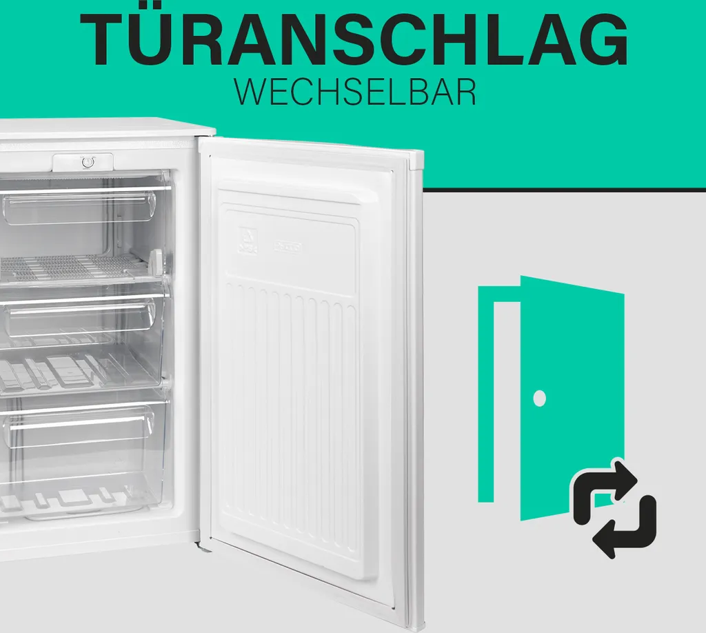Bomann® Gefrierschrank 70L, Tiefkühlschrank Leise Mit Temperaturbereich Bis -18°C, 2 Schubladen + Gefrierfachklappe, Mit Wechselbarem Türanschlag Inkl. Eiswürfelschale - GS 195.1 5 Bomann® Gefrierschrank 70L, Tiefkühlschrank Leise Mit Temperaturbereich Bis -18°C, 2 Schubladen + Gefrierfachklappe, Mit Wechselbarem Türanschlag Inkl. Eiswürfelschale - GS 195.1 – Bild 3
