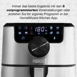 Princess Aerofryer Smart 1500 W 4,5 L Silbern -Küchen Profi 074b6720aaf9359f1816854a117a179b
