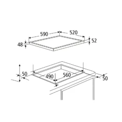 PKM Kochfeld Ceranfeld Mit Edelstahlrahmen Autark EB-C4-2KBTC Touch Control -Küchen Profi 09400513512184ee8dbdae0bfc586991
