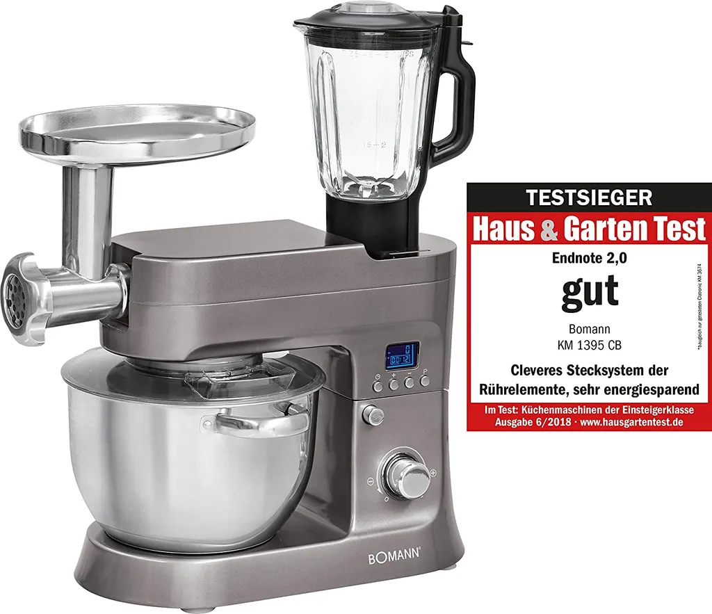 Bomann KM 1395 CB - 6,2 L - Edelstahl - Kneten - Mixen - Edelstahl - 1200 W - 220 - 240 V 13 Bomann KM 1395 CB - 6,2 L - Edelstahl - Kneten - Mixen - Edelstahl - 1200 W - 220 - 240 V – Bild 11