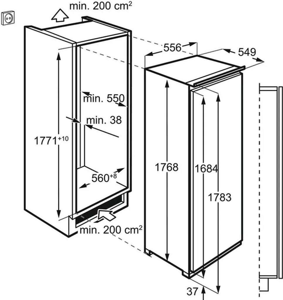 AEG - SKE818E9ZC - Einbau-Kühlschrank - Festtür-Technik 4 AEG - SKE818E9ZC - Einbau-Kühlschrank - Festtür-Technik – Bild 2