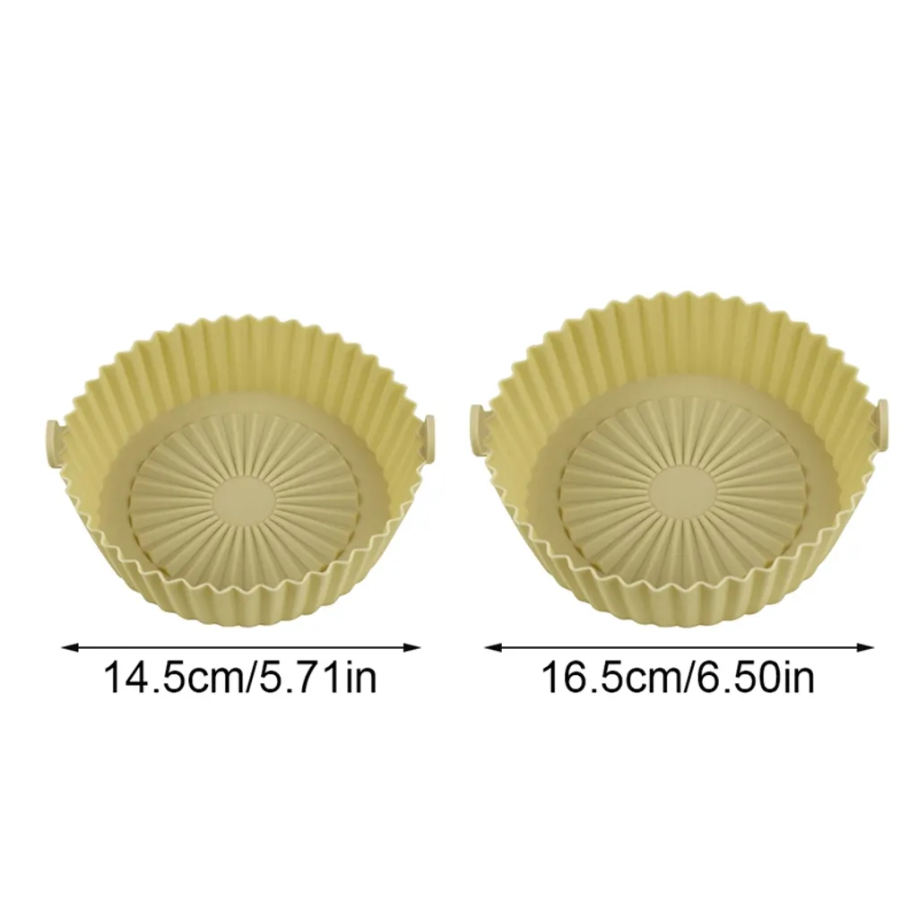 Wiederverwendbare Air Fryer Liner Pad Silikontopf Antihaft Dampfpad Backeinsatz Air Fryer Zubehör Heißluftfritteuse Matte Für Mikrowelle Küche Kochmatte Gelb 14,5cm 7 Wiederverwendbare Air Fryer Liner Pad Silikontopf Antihaft Dampfpad Backeinsatz Air Fryer Zubehör Heißluftfritteuse Matte Für Mikrowelle Küche Kochmatte Gelb 14,5cm – Bild 5