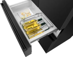 Hisense RF540N4SBF2 French Door Kühl-Gefrierkombination - 480L Fassungsvermögen - Total No Frost - Multi Air Flow - Super Cool - Holiday Modus - Türalarm - Versteckter Griff - Metal Glide Schublade -Küchen Profi 0c02f0200919ed47f8fc9f8971a56fad