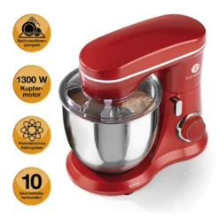 Kochwerk Küchenmaschine - 5,5 Liter Fassungsvermögen - Rot -Küchen Profi 0c8c42ff7ed40520a8167c15fe90baf7