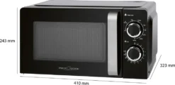 ProfiCook PC-MWG 1208 Mikrowelle Mit Grill, 17 Liter Garraum, 900 Watt Grill / 700 Watt Mikrowelle, 6 Mikrowellen-Leistungsstufen, 30 Minuten-Timer Mit Endsignal, Schwarz -Küchen Profi 0db97dbc10b7d51f77d6bc8cfb9b5def