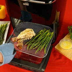 Starlyf® Air Oven XXL – 12 Liter Heißluftfriteuse Mit 10 Programmen Und Rotisserie-Funktion, Drehspieß, LED Display Mit Touch Screen, 1700 Watt , Ohne ÖL - Airfryer, Heißluft, Fritteuse, Heißluftofen, Backofen, Dehydrator, Grill -Küchen Profi 0fd16016785ff699cfc9e1d1e6108a80