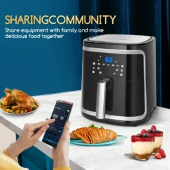 Aigostar Cube Smart - 7L Intelligente Heißluftfritteuse, Friteuse Heissluft 1900 W Heissluftfriteuse, 7 Programmen, Warmhalten, 20 Rezepte, Ohne Öl -Küchen Profi 0feeed7d27a25709f5f2528fa42f1d79