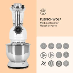 Lucia Küchenmaschine 3-in-1 2000 W / 2,7 PS 5 Ltr Edelstahl BPA-frei -Küchen Profi 1048e0d7b7d9884d94689385eb958af4