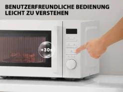 Mikrowelle 20L, Solo-Mikrowelle Mit 8 Menüs/Timer/LED-Digitalanzeige/700W Grill/5 Leistungsstufen/Praktischer Auftaufunktion/Beleuchtung Im Innenraum -Küchen Profi 12aa9d9c7601b791b3a39ed1a500490c