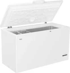 Haier HCE321T Gefriertruhe / 319 Liter / Innenbeleuchtung / Super-Gefrierfunktion / Ausbalancierter Deckel / 2 Metallkörbe -Küchen Profi 13df13c5a1a77bec9bc7a86a2e1a0bb2