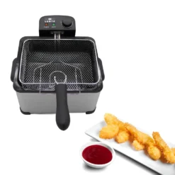 Lentz 5 Liter Edelstahl Kaltzonen-Fritteuse Mit Deckel Inkl. Fritierkorb 2000 Watt Friteuse -Küchen Profi 153c140328e6b99ba161f65a0096baae