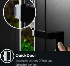 AEG RKB738E5MB Freistehender Kühlschrank / 1860 Mm / / 380 L / CustomFlex - Flexibles Türablagesystem / Null-Grad-Schublade / Farbe: Black Stainless Steel, Seiten Dunklegrau -Küchen Profi 173fcba2fa4c51f80a191ad609f4723f