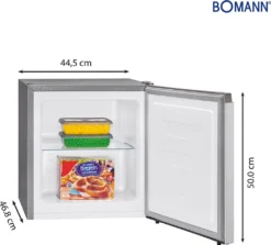 Bomann® Gefrierschrank, 34L Nutzinhalt, Mini Gefrierschrank Mit Herausnehmbarer Glasablage, Gefrierschrank Mit Wechselbarem Türanschlag & Stufenloser Temperaturreglung - GB 7246 Inox -Küchen Profi 17a437eba7470f328e48844fad2697b9