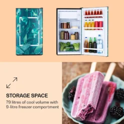 Klarstein CoolArt 79L Kühl-Gefrier-Kombination , Gefrierfach 9l , Designtür, 5-stufiger Temperaturregler Für 0 Bis 10 °C 10 Klarstein CoolArt 79L Kühl-Gefrier-Kombination , Gefrierfach 9l , Designtür, 5-stufiger Temperaturregler Für 0 Bis 10 °C -Küchen Profi 17feb621eeeef2e32650cea60e1398e4