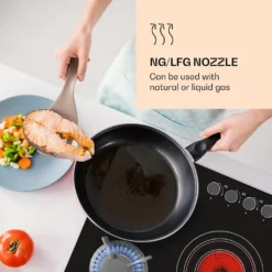 Klarstein MultiChef 5 Kombi-Gaskochfeld Gas/Glaskeramik 5 Zonen -Küchen Profi 1971b495e9fe9c14ab5f56e6fa704353