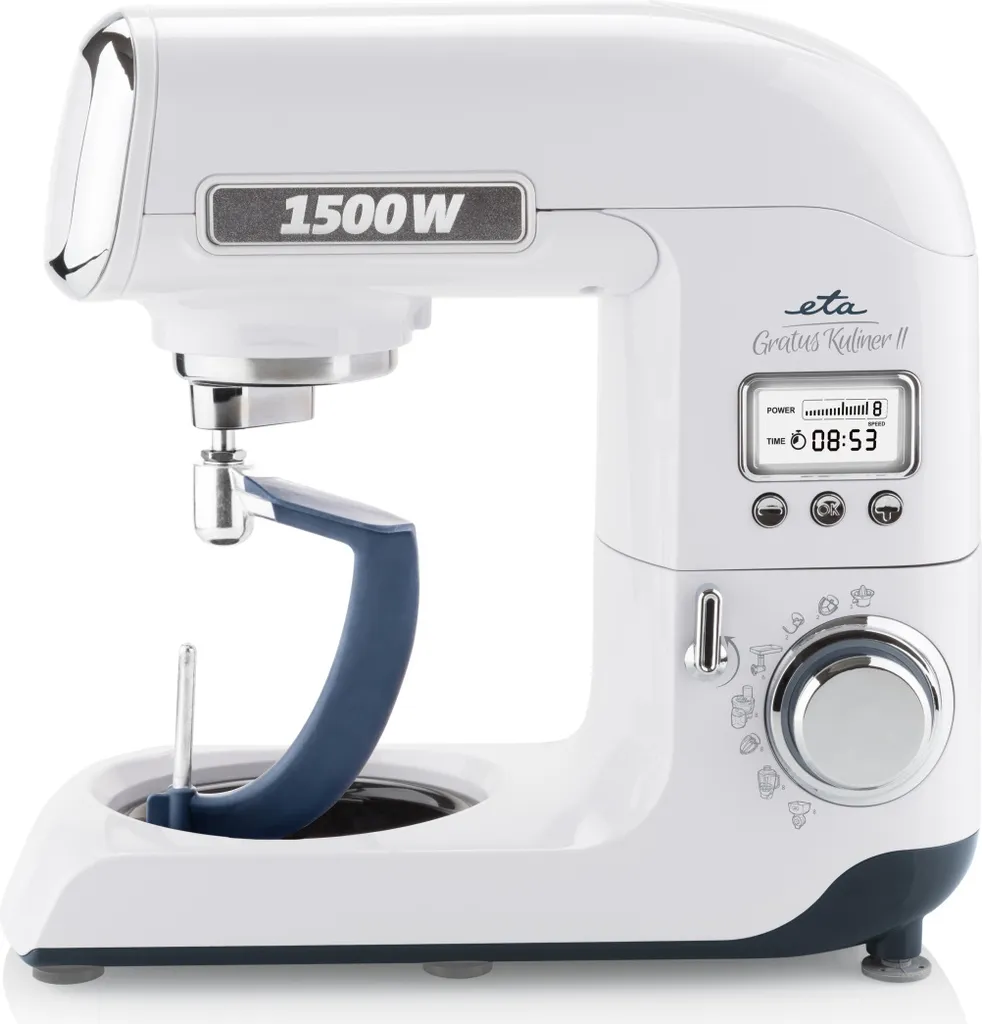 Küchenmaschine GRATUS KULINER II ETA003890020, 1500 W, Ganzmetallausführung, Stufenlose Drehzahlstellung, Planeten-Rührwerk, PULSE Funktion, LCD-Display 11 Küchenmaschine GRATUS KULINER II ETA003890020, 1500 W, Ganzmetallausführung, Stufenlose Drehzahlstellung, Planeten-Rührwerk, PULSE Funktion, LCD-Display – Bild 9