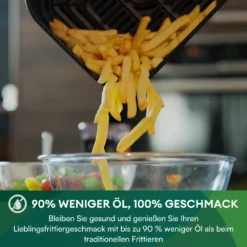 CHEFREE AFW01 Heißluftfritteuse, Mit Visuelles Fensterdesign, Kompaktfriteusen Mit 5L Fassungsvermögen Und 6 Voreingestellte Progra -Küchen Profi 1c3d6190ab0ea8e5e680eed96c9dfc71