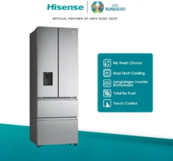 Hisense RF632N4WIE French Door Kühl-Gefrierkombination/ NoFrostPlus/ Inverter-Kompressor/ Wasserspender/ CrispZone/ 200 Cm/ Kühlteil 336 L/ Gefrierteil 149 L/ 38 DB/ 295 KWh/ Jahr/ Inox-Look -Küchen Profi 1d436ce83dd8e4fa4dbbaf7c2c04eef2