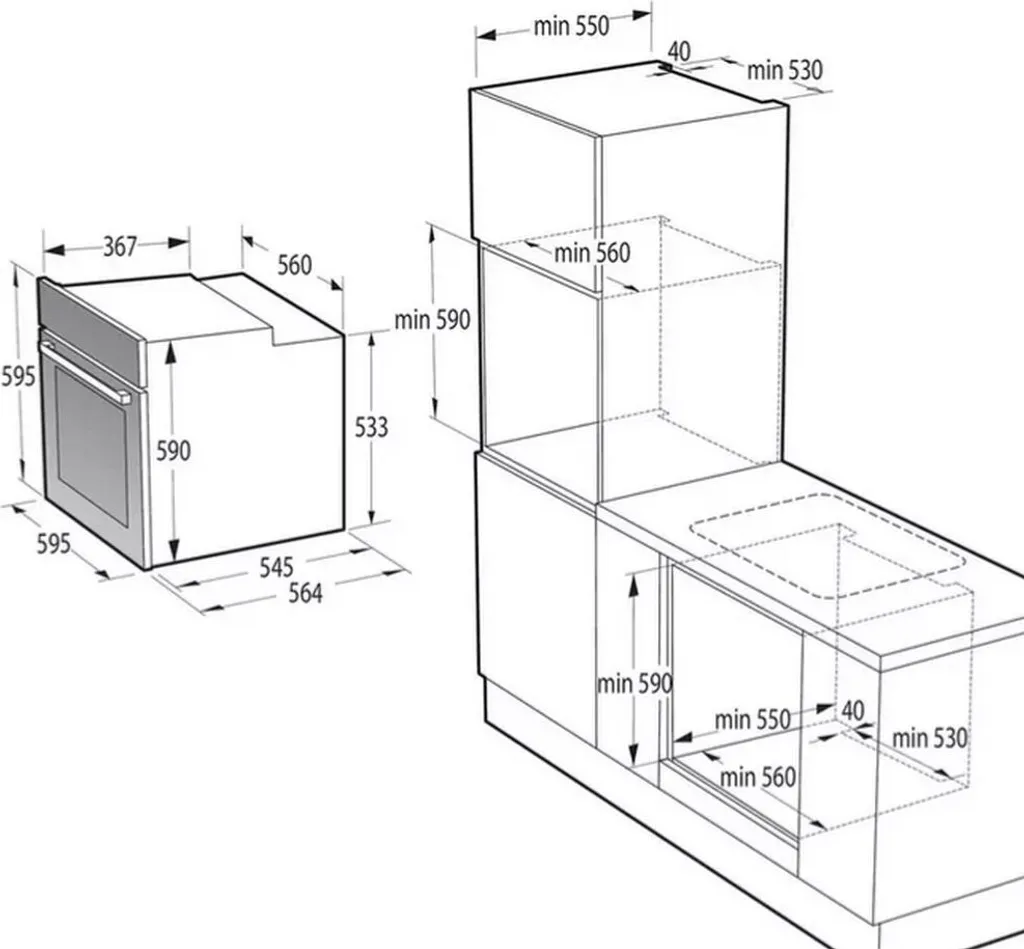 Gorenje Einbaubackofen-Set OptiBake Black Steam Pyro Set - 77L - Heißluft - Pyrolyse-Reinigung - ExtraSteam - GentleClose - AirFry - Pizzamode 300°C - PerfectGrill - Induktions-Kochfeld Mit BridgeZone 11 Gorenje Einbaubackofen-Set OptiBake Black Steam Pyro Set - 77L - Heißluft - Pyrolyse-Reinigung - ExtraSteam - GentleClose - AirFry - Pizzamode 300°C - PerfectGrill - Induktions-Kochfeld Mit BridgeZone – Bild 9