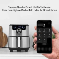 Princess Aerofryer Smart 1500 W 4,5 L Silbern -Küchen Profi 1dc009070cc49c668c4cbca14741b820