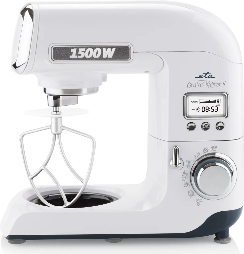 Küchenmaschine GRATUS KULINER II ETA003890020, 1500 W, Ganzmetallausführung, Stufenlose Drehzahlstellung, Planeten-Rührwerk, PULSE Funktion, LCD-Display 10 Küchenmaschine GRATUS KULINER II ETA003890020, 1500 W, Ganzmetallausführung, Stufenlose Drehzahlstellung, Planeten-Rührwerk, PULSE Funktion, LCD-Display – Bild 8