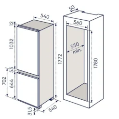 Electrolux Einbau Kühl-Gefrierkombination 254L 268kWh 178er Nische KNT6TF18S -Küchen Profi 1edd780680d8b9833d050ec200b732c7