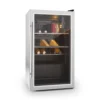 Klarstein Beersafe XXL - Black Edition Getränke-Kühlschrank Mit 80 Liter, Metallgehäuse Mit Doppelt Isolierter Glastür, 5-10 Grad, Niedrige Betriebsgeräusche, Schwarz-silber