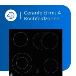 Exquisit EHE 185-1.2-Set Einbau-Herd Glaskeramikkochfeld | Ober-/Unterhitze | Inox -Küchen Profi 1f0b1b00ec9cb1703f1123aa5cc3673c