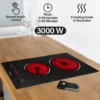 Jago® Glaskeramikkochfeld - Autark, Rahmenlos, 1200/1800 Watt, Für Alle Kochtöpfe, Ø 16/20 Cm, 9 Leistungsstufen, Timer-Automatik, Schwarz - Ceranfeld, Cerankochfeld, Kochfeld, Kochfelder -Küchen Profi 1ffeecf8aba208594568e409a9497e4c
