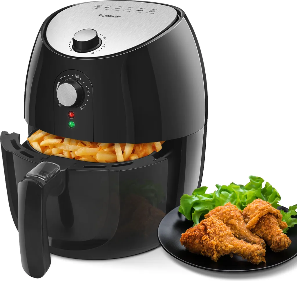 Aigostar Heißluftfritteuse 4,2L, 1500W Heisluftfritöse Ohne Öl Perfekt Für Kleine Haushalte, 30-Time, Air Fryers, Abnehmbarer Frittierkorb, Automatischer Ausschaltfunktion, Schwarz 3 Aigostar Heißluftfritteuse 4,2L, 1500W Heisluftfritöse Ohne Öl Perfekt Für Kleine Haushalte, 30-Time, Air Fryers, Abnehmbarer Frittierkorb, Automatischer Ausschaltfunktion, Schwarz