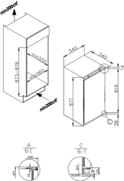 Amica EVKS 16162 Kühlschränke - Weiß -Küchen Profi 20870d0459220b804b906806f079872b