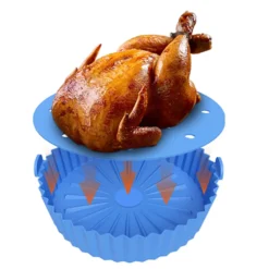 2er/set Silikon Heißluftfritteuse Korb, Backform + Isolations Pad, Küchenzubehör, Blau -Küchen Profi 22f5f2b51ef638b027eefd591b8447db