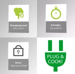 CASO ProGourmet 2100 Induktionskochplatte Mobil, Smart Control 2100 Watt, 4 Direkt- Und Warmhaltefunktion 60-240°C, Überhitzungsschutz, Glaskeramik -Küchen Profi 24a938aa56eda5075007f8514d5aac94