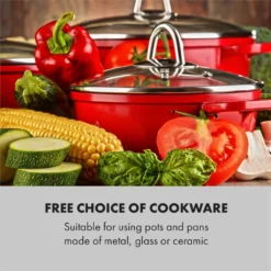 Klarstein Cookbuddy Doppelkochfeld , 2400W , Infrarot , Glaskeramik , Mobile Kochplatte , 2 X 18 Cm (Ø) Kochzone , 5 Temperaturstufen , Überhitzungsschutz , Elektrisch , Camping-Kochfeld , Edelstahl , Silber -Küchen Profi 24b0da9b28a8d9db5837c4770930ca31