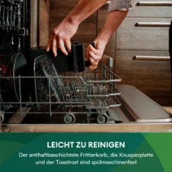 CHEFREE AFW01 Heißluftfritteuse, Mit Visuelles Fensterdesign, Kompaktfriteusen Mit 5L Fassungsvermögen Und 6 Voreingestellte Progra -Küchen Profi 24d990e885872fdf4582f67e8851f11b