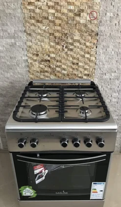 Gasline SHGE6060GL Standherd Gaskochfeld Und Elektro Backofen 60 Cm Edelstahl -Küchen Profi 25476163458323acb0bff34405b7d7f7