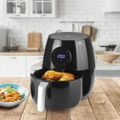 MAXXMEE Heißluft-Fritteuse Digital - 5 L Fassungsvermögen - Schwarz Heißluft Fritteuse Heißluftfritteuse Friteuse Fritöse Fettfrei 5l 1600W -Küchen Profi 2648d41ade026f8ae11a57b105c5d20a