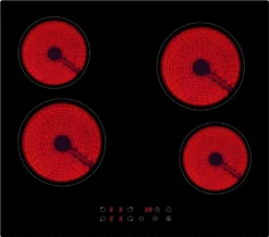 PKM Einbaukochfeld KH KF4 Autark 60cm Glaskeramik TIMER Touch Control
