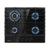 Klarstein Ignito 4 Zonen Gaskochfeld - 4-flammig Aus Glaskeramik, New Edition, Autark, 60cm, Sabaf-Brenner, Erdgas/Propangas, Sicher Mit Abschaltautomatik, Topfträger Aus Gusseisen, Einbau, Schwarz -Küchen Profi 26d00c12fa36adb972a0adb9e89f4e25