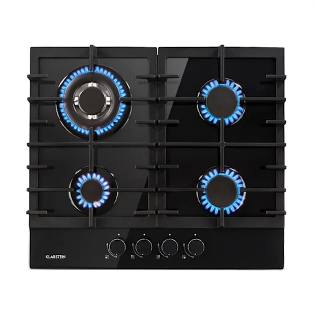 Klarstein Ignito 4 Zonen Gaskochfeld - 4-flammig Aus Glaskeramik, New Edition, Autark, 60cm, Sabaf-Brenner, Erdgas/Propangas, Sicher Mit Abschaltautomatik, Topfträger Aus Gusseisen, Einbau, Schwarz 3 Klarstein Ignito 4 Zonen Gaskochfeld - 4-flammig Aus Glaskeramik, New Edition, Autark, 60cm, Sabaf-Brenner, Erdgas/Propangas, Sicher Mit Abschaltautomatik, Topfträger Aus Gusseisen, Einbau, Schwarz