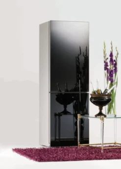 KLUGMANN Kühlschrank KFF185BGL Elegant Glas Schwarz () 185cm Hoch
