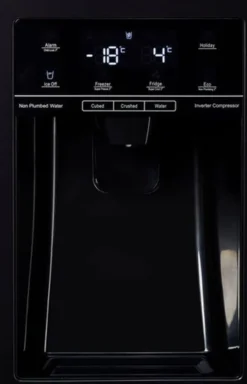 Hisense RS694N4TFE Kühl-/Gefrierkombination Side By Side NOFROST - Electronic Touch Control - Ice Crusher - Wasserspender Mit Integrierten Wassertank - Volumen 562l (371l Kühl / 185l Gefrier) - Chrom Weinregal - Inverter-Kompressor -Küchen Profi 2a717e5cece6edfb3e7262d85e113537