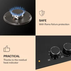 Klarstein MultiChef 5 Kombi-Gaskochfeld Gas/Glaskeramik 5 Zonen -Küchen Profi 2b4170ac66befc26c3b5c818cc3fd48b