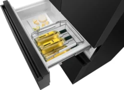 Hisense RF540N4SBI2 Side-by-Side Kühl-Gefrierkombination - Freistehend - Edelstahl-Look - 480 Liter Gesamtvolumen - LED-Display - LED-Innenbeleuchtung - TotalNoFrost - Multi Air Flow - CrispZone -Küchen Profi 2b9e7be9860faefe092b50883ba5ceb7