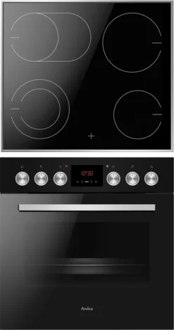 Amica EHC 933 107 SM Herd-Set Ofen 65 L Steam Clean Bräter-Zone Timer EEK: A