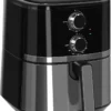 HOMCOM Heißluftfritteuse 4,5 L 1500W Mit 8 Menüs Antihaftbeschichteter Korb Für Gesundes ölfreies Fettarmes Kochen Stahl Schwarz 35,5 X 28 X 33,8 Cm