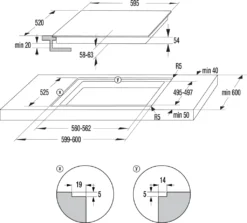 Gorenje Black Set 4 INDUCTION Einbauherd - Set Mit Induktions-Kochfeld Mit Edelstahlrahmen - 77L XXL Volumen - GentleClose - AirFry - PizzaMode - ChildLock - PerfectGrill - Teleskopauszüge - Schwarz -Küchen Profi 2dd9718164d01190b7075c7cfa351844