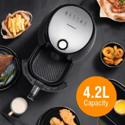 Aigostar Heißluftfritteuse 4,2L, 1500W Heisluftfritöse Ohne Öl Perfekt Für Kleine Haushalte, 30-Time, Air Fryers, Abnehmbarer Frittierkorb, Automatischer Ausschaltfunktion, Schwarz 14 Aigostar Heißluftfritteuse 4,2L, 1500W Heisluftfritöse Ohne Öl Perfekt Für Kleine Haushalte, 30-Time, Air Fryers, Abnehmbarer Frittierkorb, Automatischer Ausschaltfunktion, Schwarz -Küchen Profi 2ed1dc3737b4d2d93aac9d8efc163c19